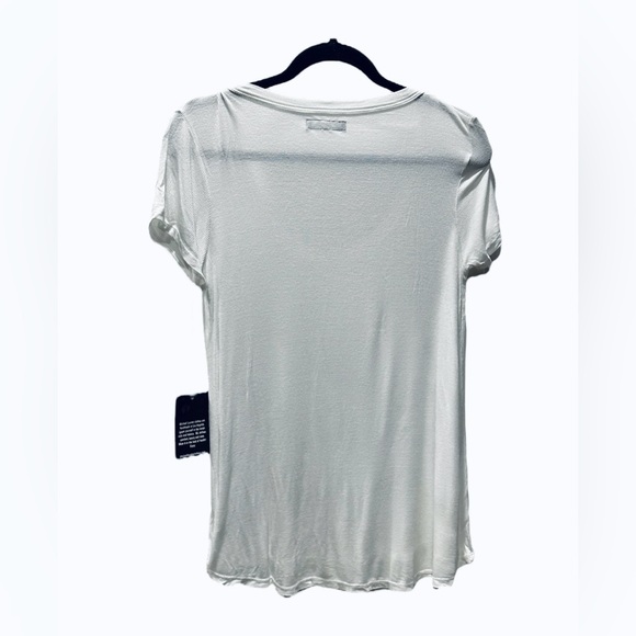 Michael Lauren Buzz Scoop Neck Tee Shirt w/Slight Tail White Small NEW NWT - Picture 3 of 3